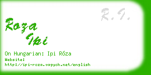 roza ipi business card